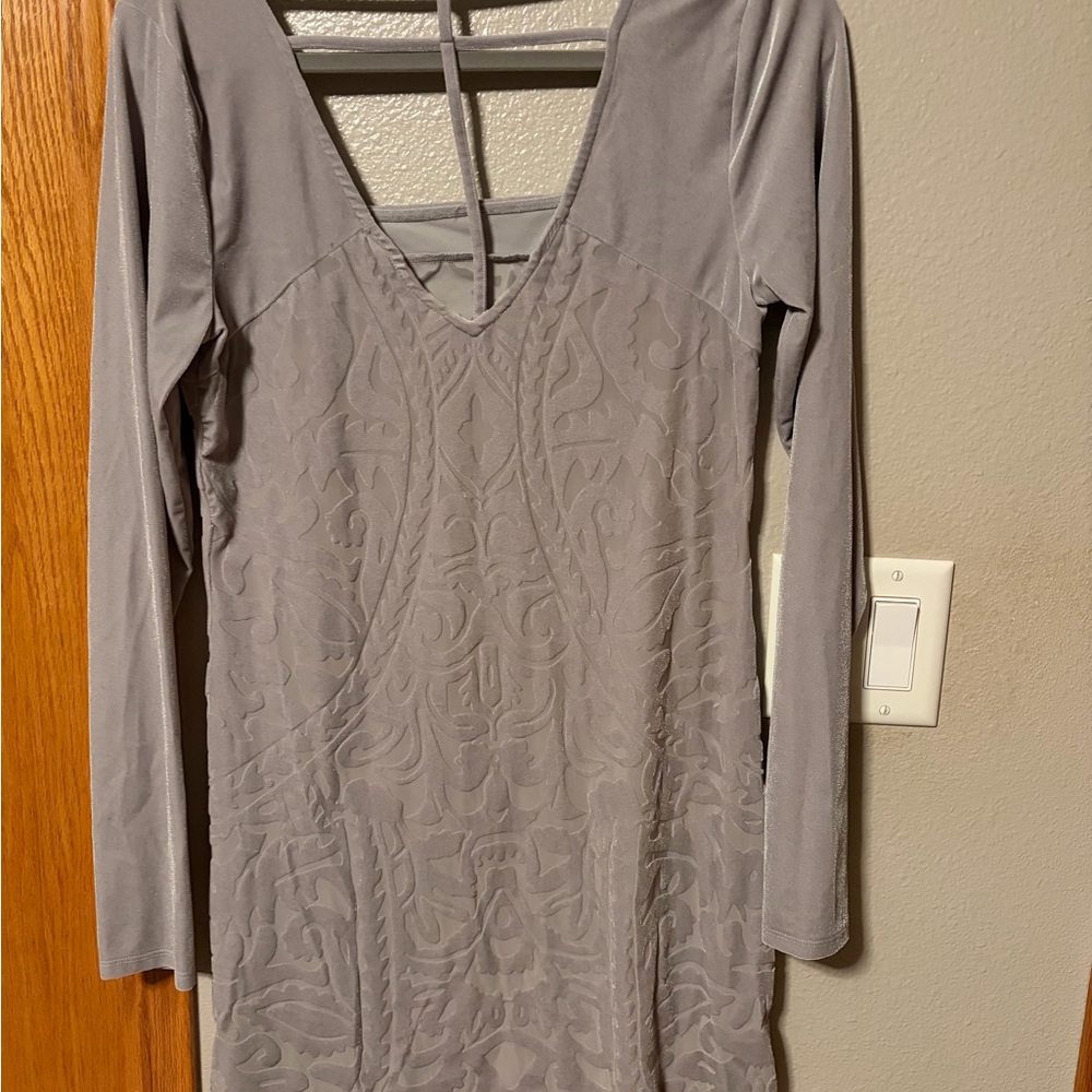 Long Sleeve Gray Women's Dress
